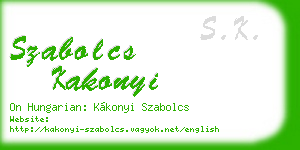 szabolcs kakonyi business card