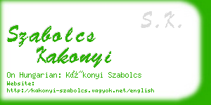 szabolcs kakonyi business card